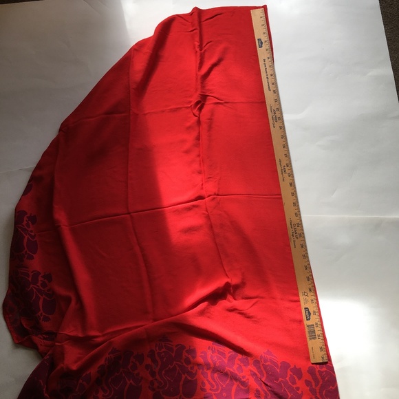 Casual Movements Sarong Wrap beach cover up bright red. - Picture 8 of 10